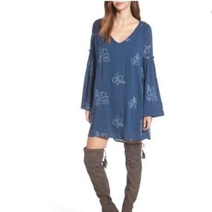 Lost + Wander Floral Embroidered Swing Dress